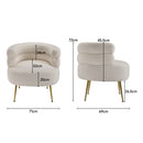 Livingandhome Curved Upholstered Single Sofa Accent Chair
