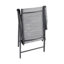 Livingandhome Metallic-Frame and Fabric Foldable Chairs Set of 4