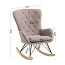 Livingandhome Light Brown Terry Cloth Rocking Chair