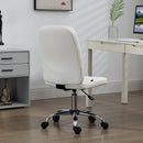 Vinsetto Curved Back Home Office Chair with Adjustable Height, White