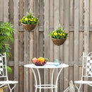 Outsunny 2 PCs Artificial Lisianthus Flower Hanging Planter Basket