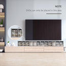 HOMCOM Set of 2 CD Media Display Shelf Unit Tower - Grey