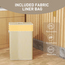 HOMCOM Laundry Hamper With Removable Washable Liner Bag