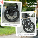 PawHut Easy Folding Pet Stroller for Large Dogs