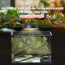 PawHut Glass Reptile Terrarium with Thermometer, Decor Kit, Heated - Black