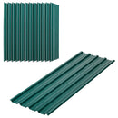Outsunny Pack of 12 Metal Roofing Sheets for Greenhouse and Shed, Green
