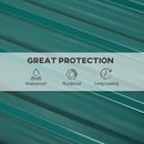 Outsunny Pack of 12 Metal Roofing Sheets for Greenhouse and Shed, Green