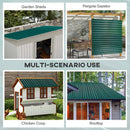 Outsunny Pack of 12 Metal Roofing Sheets for Greenhouse and Shed, Green