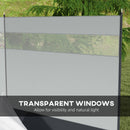 Outsunny Camping Windbreaks with Clear Windows and Carry Bag, 440 x 140cm