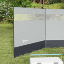 Outsunny Camping Windbreaks with Clear Windows and Carry Bag, 440 x 140cm