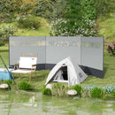Outsunny Camping Windbreaks with Clear Windows and Carry Bag, 440 x 140cm