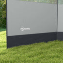 Outsunny Camping Windbreaks with Clear Windows and Carry Bag, 440 x 140cm