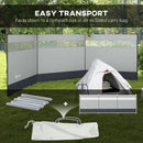 Outsunny Camping Windbreaks with Clear Windows and Carry Bag, 440 x 140cm