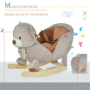 HOMCOM Children's Rocking Bear - Grey
