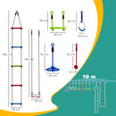 AIYAPLAY 10 Piece Zip Line Kit for Kids, for Outdoor Garden, Multicolour