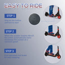 HOMCOM Folding Electric Scooter with Rear Wheel Brake, Red