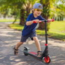 HOMCOM Folding Electric Scooter with Rear Wheel Brake, Red