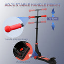 HOMCOM Folding Electric Scooter with Rear Wheel Brake, Red