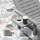 Outsunny Set of 2 Resin Reclining Sun Loungers for Garden