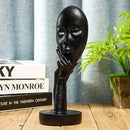 Lifeideas Abstract Resin Woman Face Statue Home Decoration