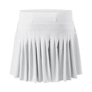 High Waisted Pleated Tennis Skirt With Pockets - White