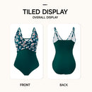 V-Neck One-Piece Swimsuit