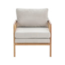 Livingandhome Classic Cushioned Wood Accent Armchair