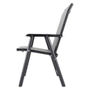 Livingandhome Metallic-Frame and Fabric Foldable Chairs Set of 4
