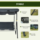Outsunny Swing Chair 3-Seater -Dark Grey