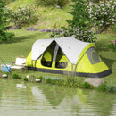 Outsunny 2 Room Camping Tent with Waterproof Rainfly & Screen Panels