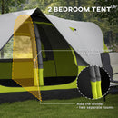Outsunny 2 Room Camping Tent with Waterproof Rainfly & Screen Panels