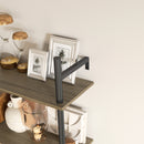 HOMCOM Wall Shelf Unit with 4 Hooks for Living Room, Entryway