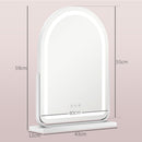 HOMCOM Vanity Mirror with Lights, 3 Colour, 360° Rotation, Touch Screen