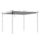 Outsunny Pergola Shade Cover Replacement Canopy for 4 x 3(m) Pergola, Cream