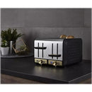 Swan Gatsby 4 Slice Metal Toaster  - Black