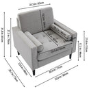 Livingandhome Minimalist Mid-Century Accent Chair
