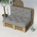 Outsunny 2 Seater Outdoor Seat Cushions And Back For Pallet, Light Grey