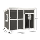 PawHut Wooden Dog Kennel Outdoor w/ Openable Top