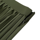 Casual High-Waisted A-Line Pleated Skirt - Green