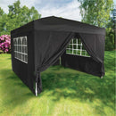 Silver & Stone Outdoor Pop Up Garden Gazebo 3x3m - Black
