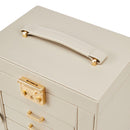 Sheonly Faux Leather Jewellery Storage Box with Mirror