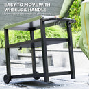 Outsunny Outdoor BBQ Table with 2-Tier Shelf, Outdoor Kitchen