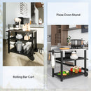 Outsunny Outdoor BBQ Table with 2-Tier Shelf, Outdoor Kitchen