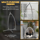 Outsunny Hammock Chair Stand Metal Frame Hammock Stand Only with Chian, Black