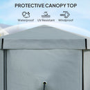 Outsunny 3 x 3(m) Hexagon Pop Up Gazebo with 5 Sides, Netting, Light Grey