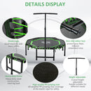 HOMCOM Foldable Trampoline w/ Adjust Handle, Max Load 100 KG - Green