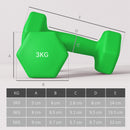 SPORTNOW Dumbbells Set with Carry Storage Rack, 2 x 1kg, 2 x 3kg, 2 x 5kg