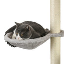 PawHut Four-Piece Cat Wall Furniture w/ Hammock, Ladder, Platforms, Steps - Grey