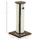 PawHut 81cm Cat Scratching Post w/ Sisal Rope, Hanging Ball Soft Plush