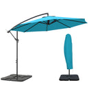 Outsunny 3(m) Banana Parasol Cantilever Umbrella Garden w/ Base Weights